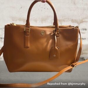 Tory Burch Tan Leather Satchel & Crossbody